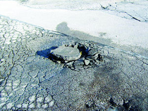 Crunchhhh! Enter the Leader's Biggest Pothole Contest for a chance to win